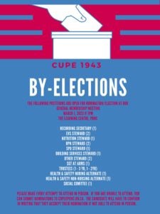 CUPE 1943 March GMM & BY-ELECTIONS @ The Learning Centre @PRHC