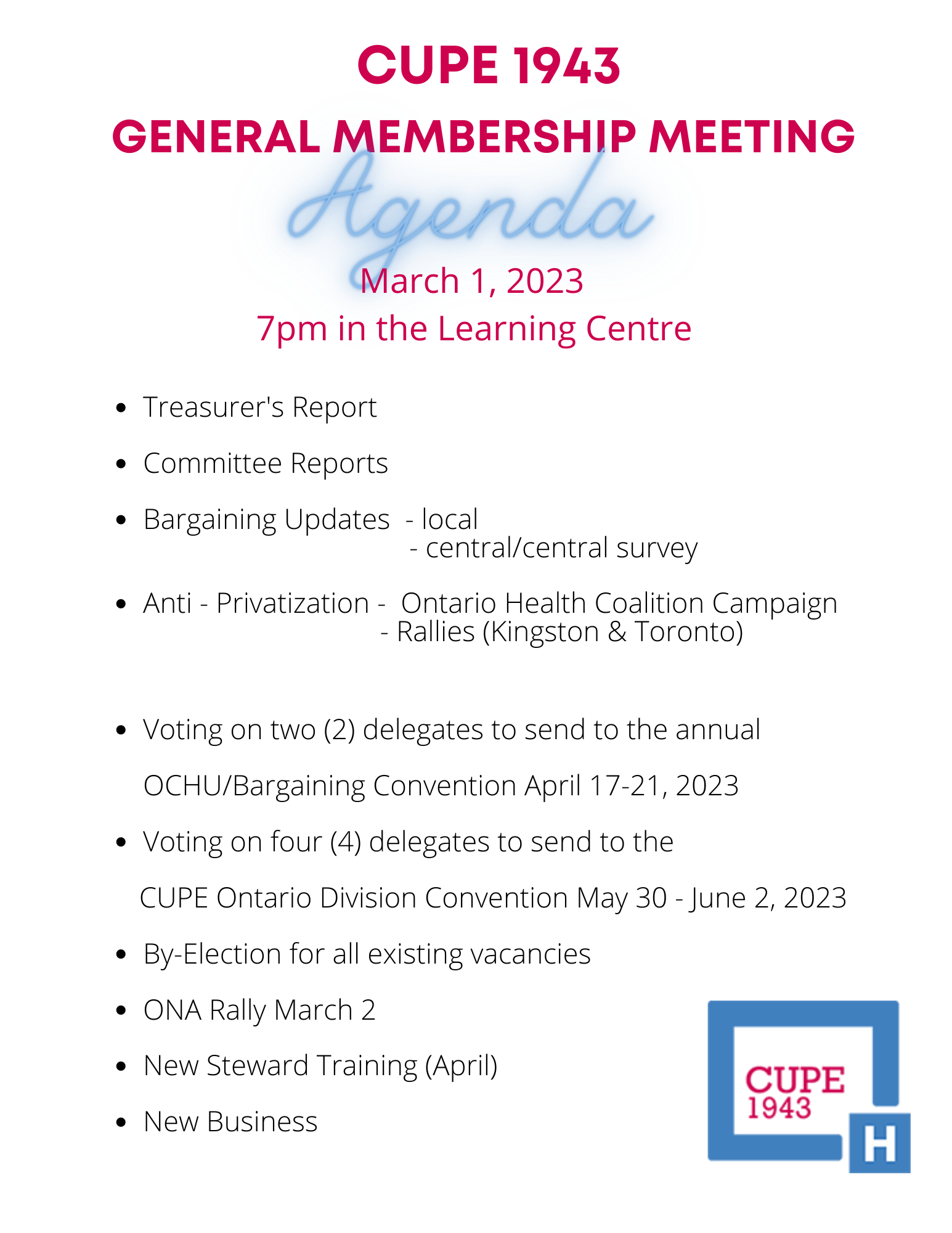 CUPE 1943 Peterborough Regional Health Centre